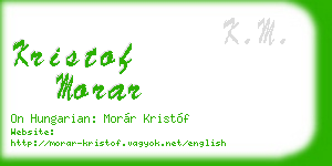 kristof morar business card
