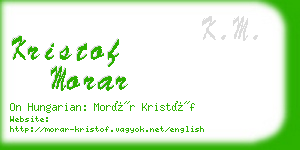 kristof morar business card